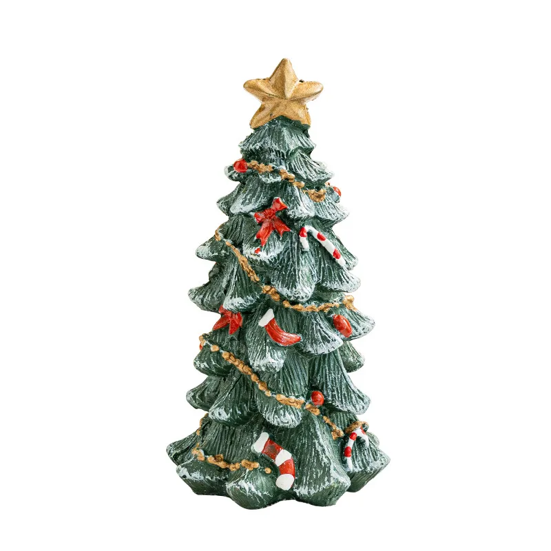 

Handmade Christmas Resin Mini Tree Ornaments Desktop Christmas Gifts and Ornaments Figurines and Toys