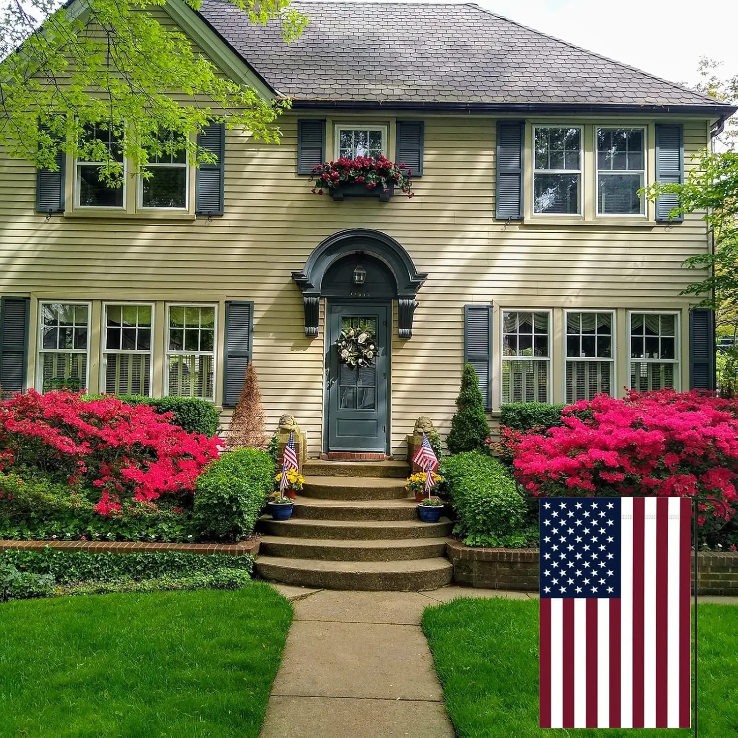American Flag USA Garden Flag 12 x 18 - Patriotic Double Sided Small Flags for Yard WWP