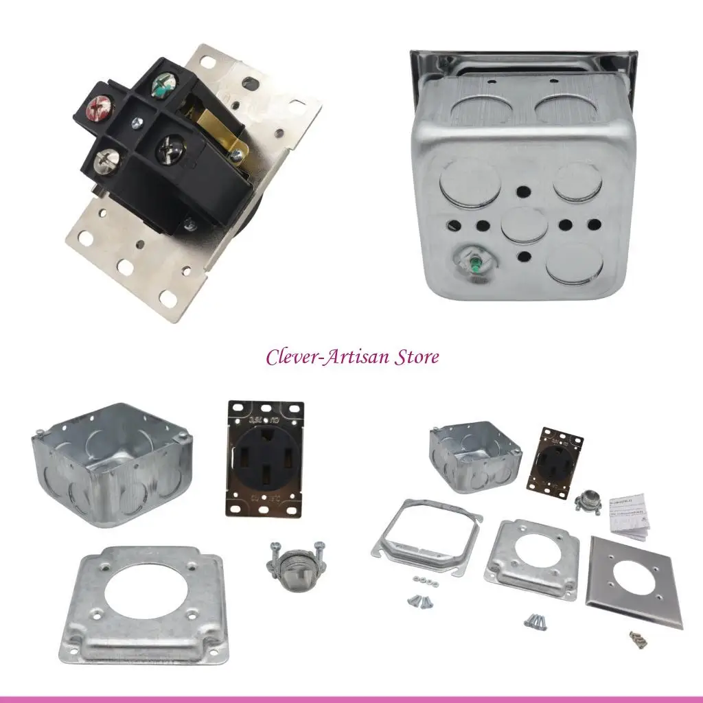 

E06B Комплект для установки розетки коммерческого класса 50 А, 250 В включает прочную металлическую распределительную коробку и