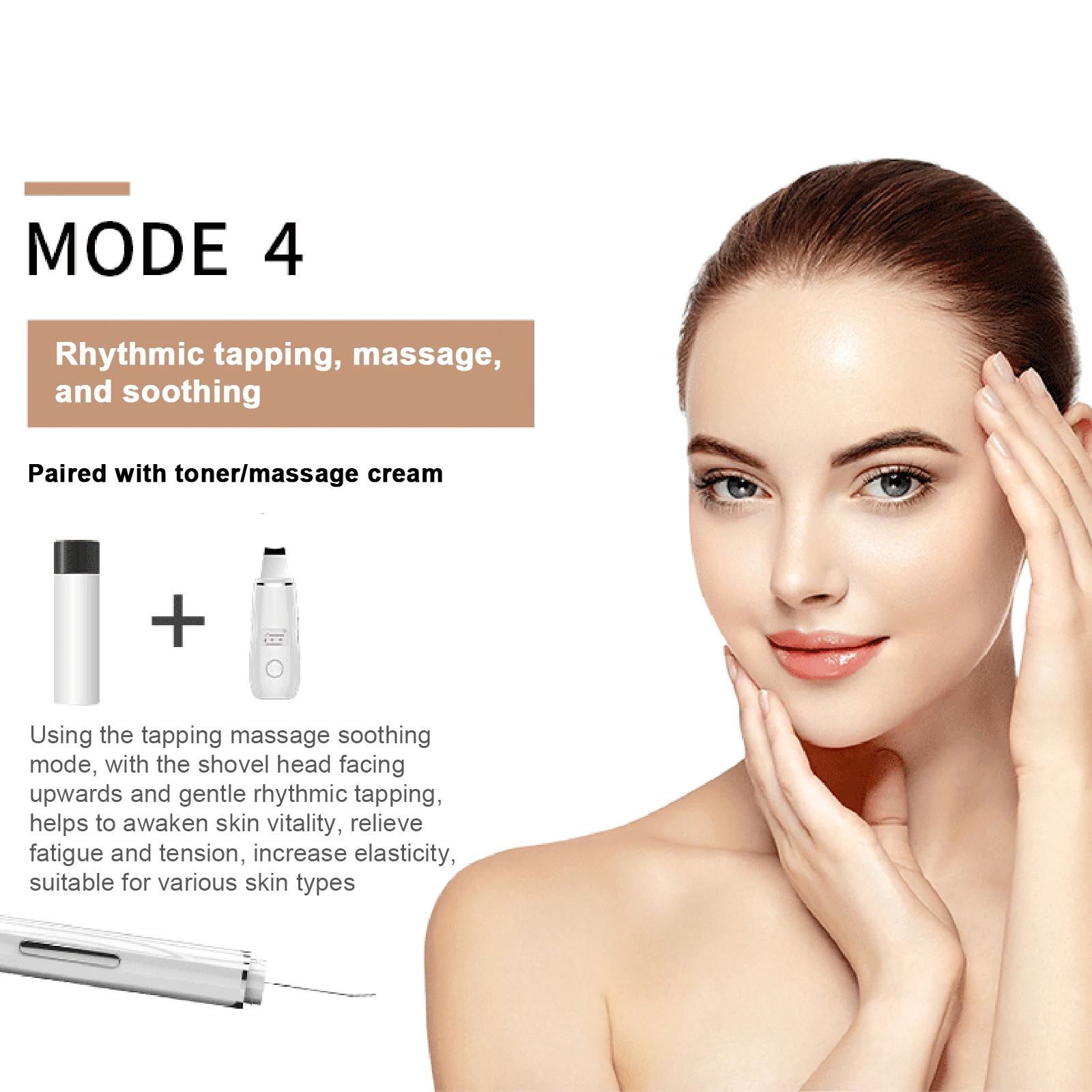 Ultrasone Huid Scrubber Gezichtsmassager Poriereiniger Mee-eter Acne Remover Gezichtsreinigingsmachine LCD Digitaal Display USB Rec
