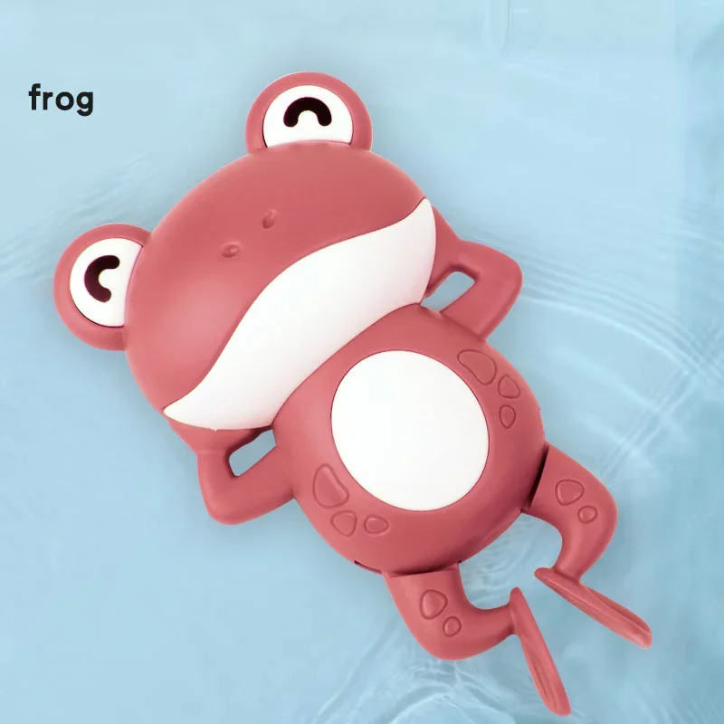 Cartoon Frog Bath Toy for Baby Swimming Pool Bathroom Outdoor Beach Shower Game Clockwork Toy Summer Children Kid Water Toy