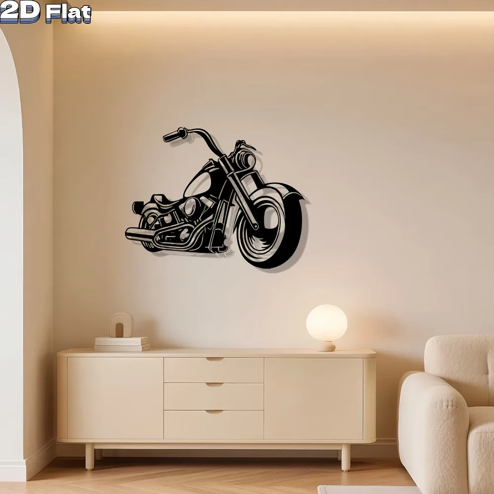 Motorcycle Metal Wall Art, Iron Hook & Home Decor, Garage Garden Statue Gift
