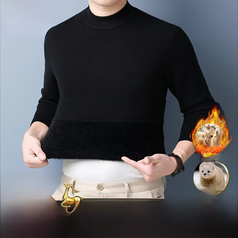 

Мужской свитер Pierre Cardin Camere, утепленный, цельный, из бархатной шерсти, однотонный, осенне-зимний, модный, повседневный, базовый.