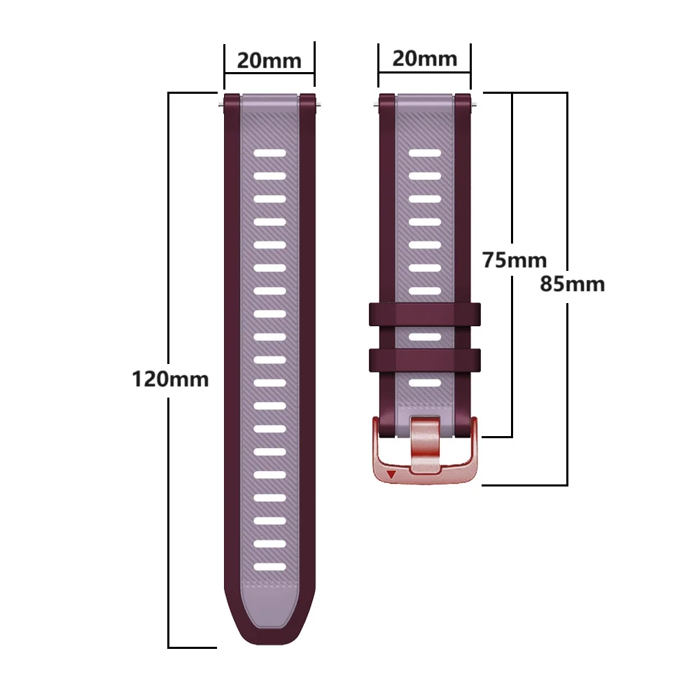 สายคล้องคอซิลิโคนสําหรับผู้เบิกทาง Garmin 165 245 645 วงดนตรีสําหรับ Vivoactive 3 5 Venu SQ 2 Plus 20 มม.สร้อยข้อมือ