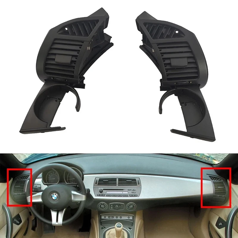 

Вентиляционная решетка кондиционера + подстаканник для BMW Z4 E85 E86 2002-2008 6917906 6917905 7025632 7025631, правая и левая
