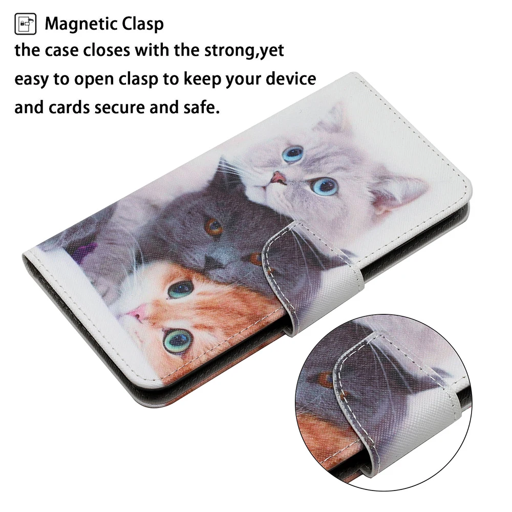 Cute Animals Printed Wallet Case for Honor 8X 8A 9X 9A 9C 9S 20 20i 10i PU Leather Flip Cover For Honor 10 Lite 10X Lite 20 lite