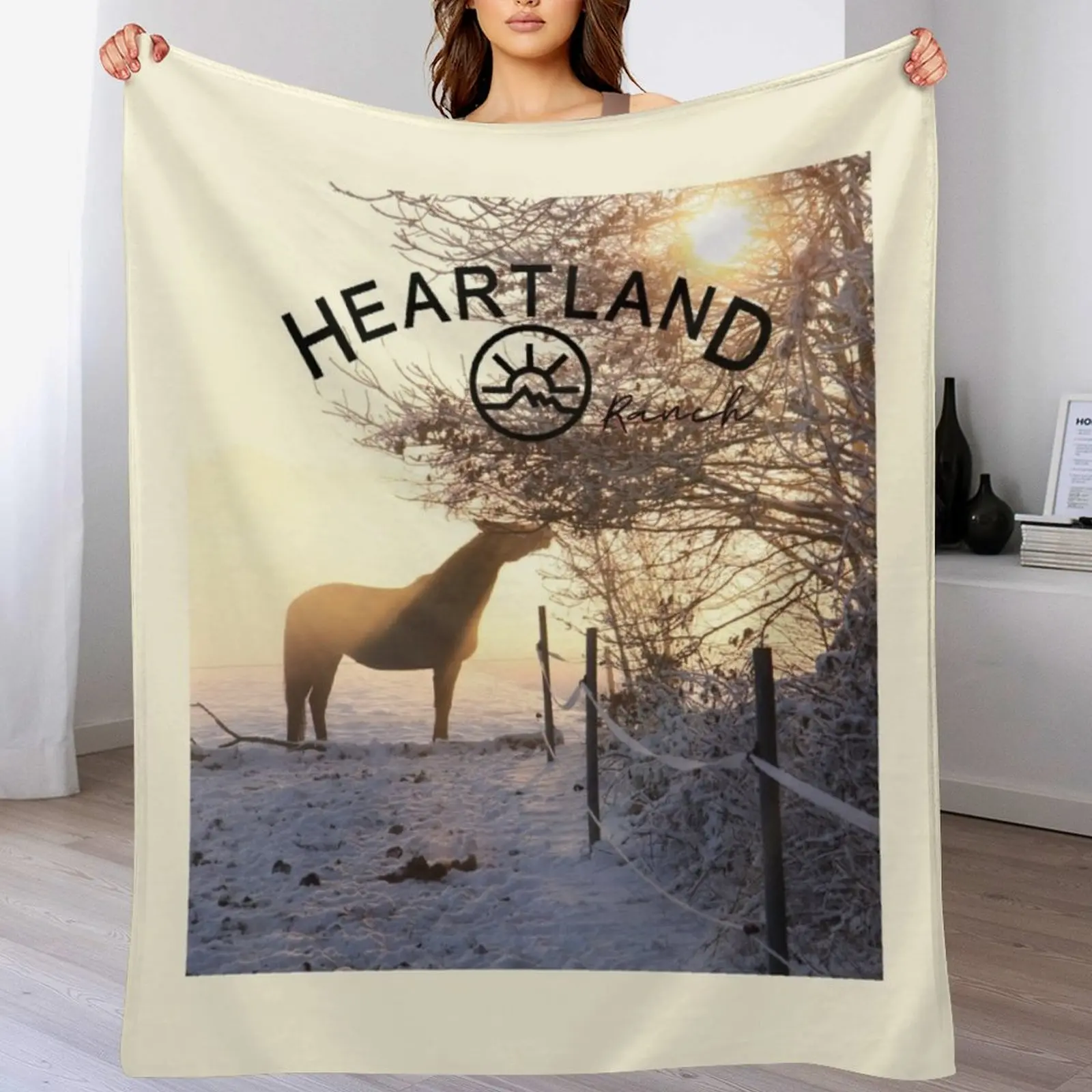 Heartland Ranch , Heartland Horse Throw Blanket Lightweight Warm Blanket for Travel Camping