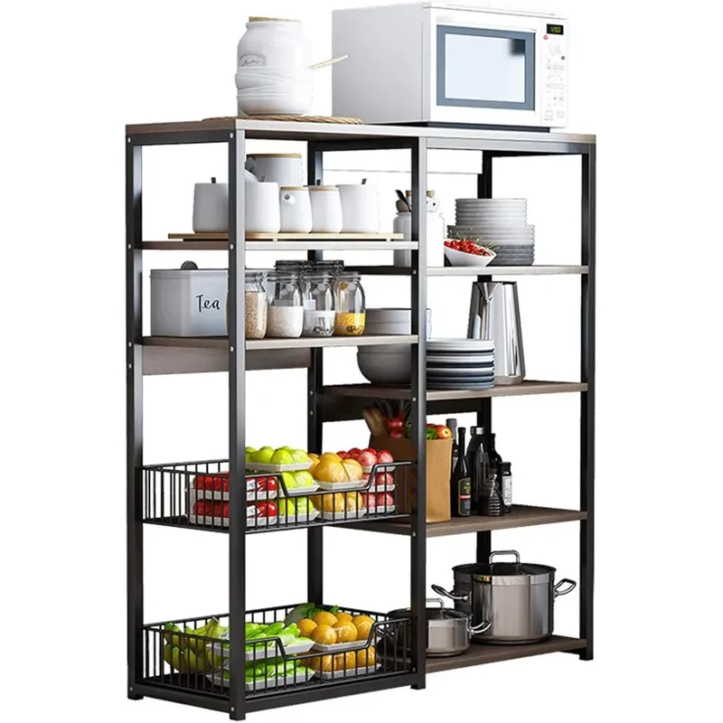 Shelf Unit Kitchen Utility Storage 5-Tierx5-Tier For Baker Rack And Spice Rack Organizer Workstation Shelf Microwave Cart