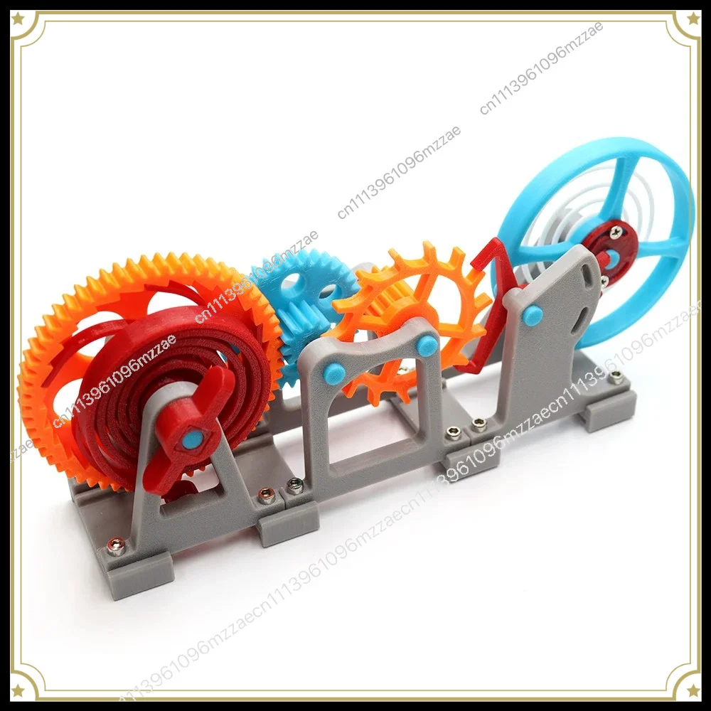Tourbillon Gear Model, Clock Internal Structure 3D Printing, Mechanical Transmission Escapement Power Demo