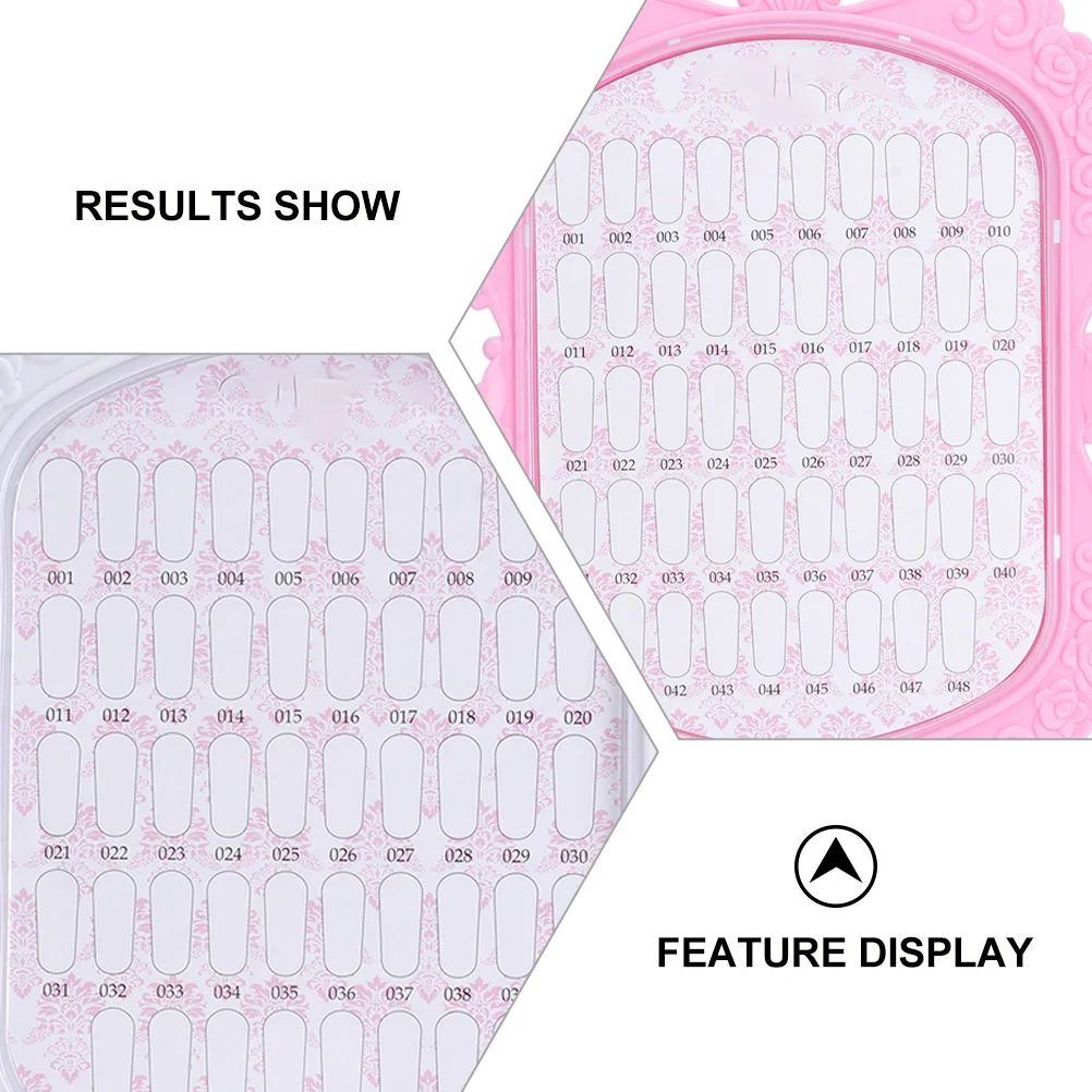 

2 шт., доска для демонстрации ногтей, рамка для маникюра, пронумерованные карты, органайзер для накладных ногтей для декора салона, абс, компактный дизайн