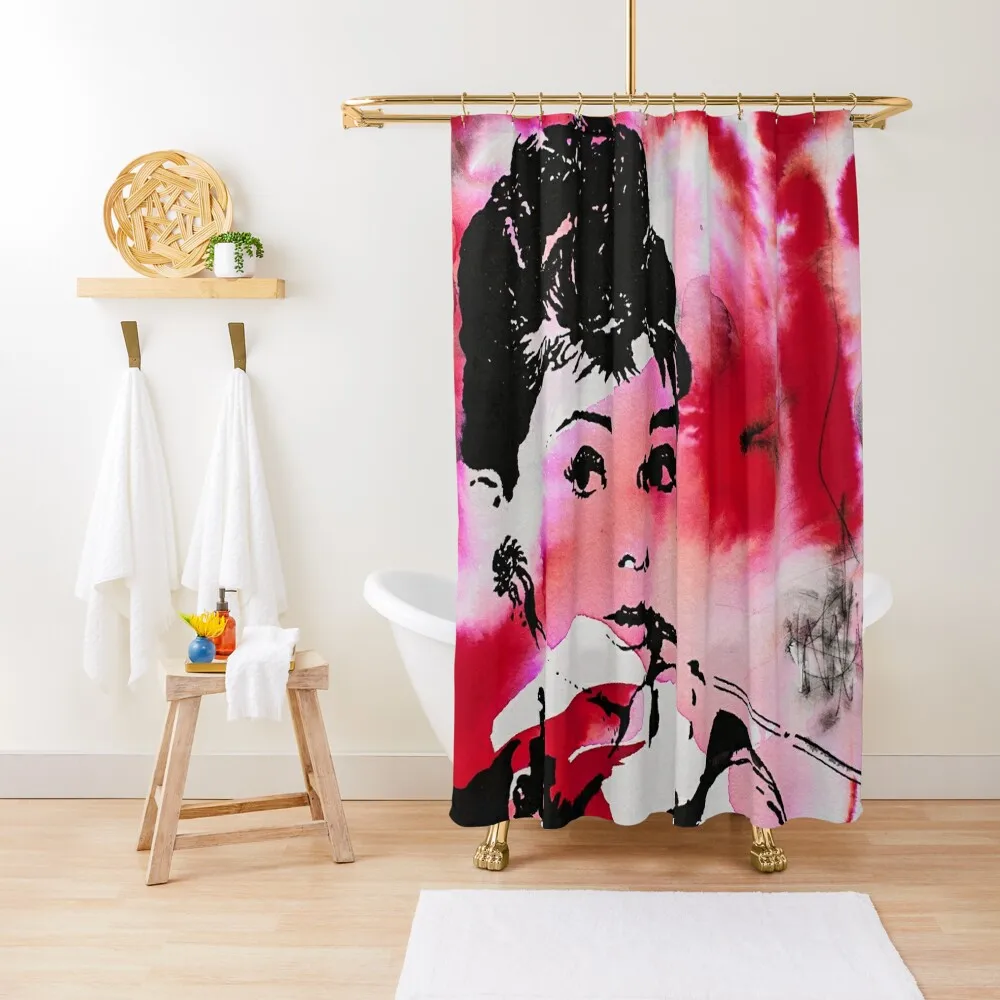 

Audrey Hepburn Shower Curtain Shower Set Anti-Mold Waterproof Shower Set For Bathroom Bathroom Curtain