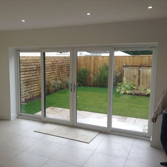 Minimalist Design Sliding Door Home Improvement for Terrace Garden Balcony Aluminum Tempered Glass External Sliding Doors 3