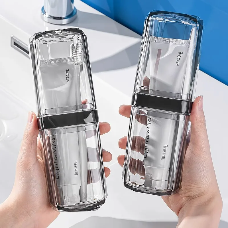 

Portable Travel Wash Cup Set Toothbrush Storage Box Creative Bathroom Accessories Portable Dental Care Kit Travel Essentials