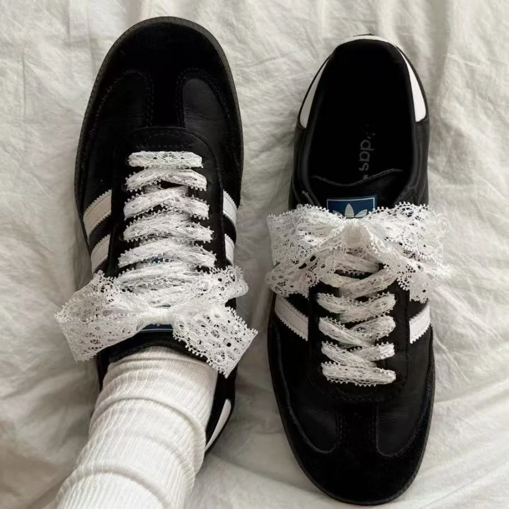 8 Farben, 2,9 cm Breite, flach, weich, ausgefallene Spitze für Turnschuhe, Schnürsenkel, Trend, Schönheit, Rosa, Weiß, Freizeitschuhe, Schnürsenkel, Zubehör – Detail 10