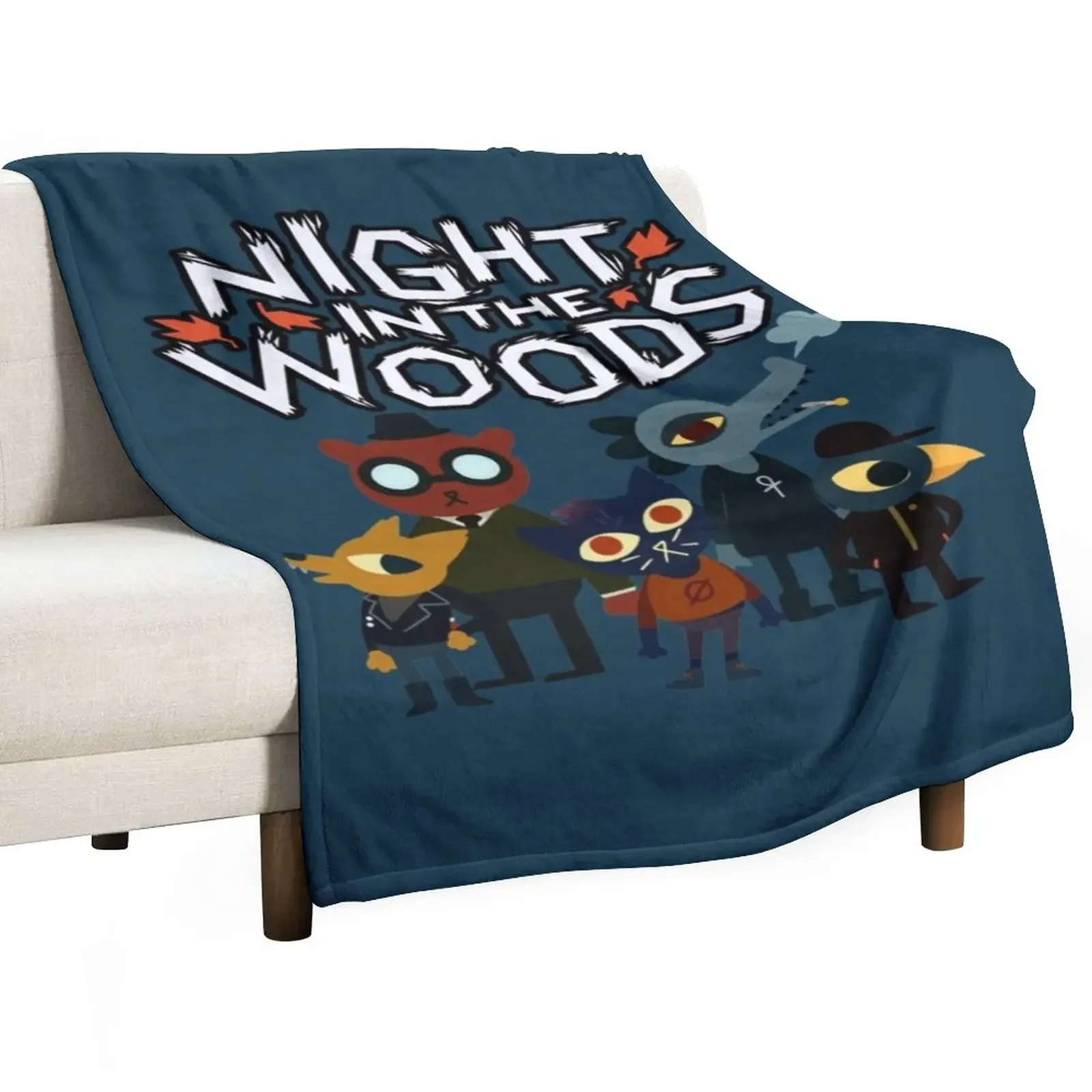 

Night In The Woods Throw Blanket Flannel Tourist Multi-Purpose Blankets