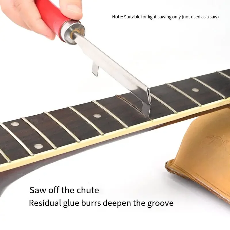 Guitar Fret Slotting Saw Cleaning Hook Knife Set Fret Groove Deepening Refurbished Folk Electric Guitar Fret Replacement Tool