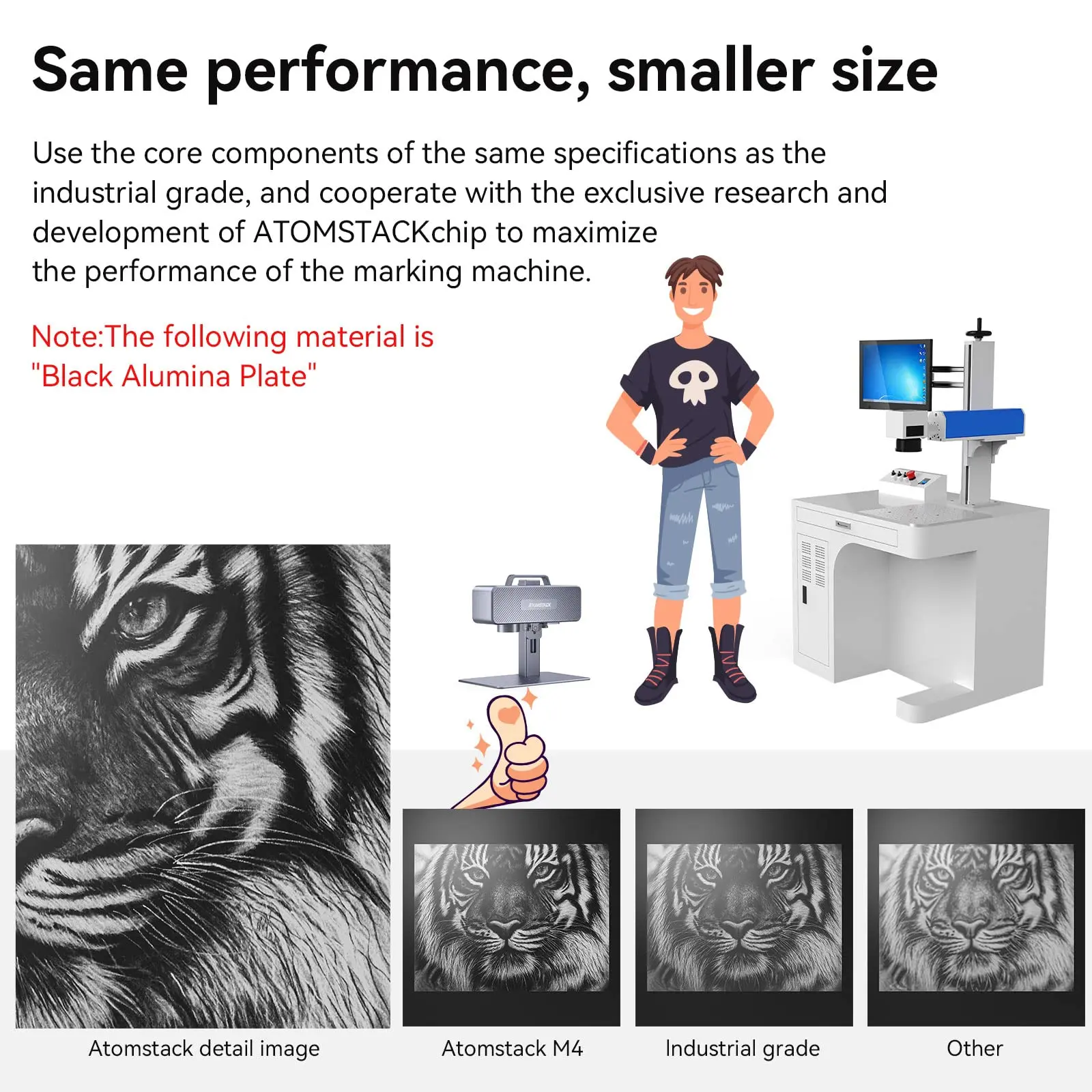 Atomstack M4 1064NM Laser Engraving Machine 20W Infrared Handheld Marking Machine Etching Tools for Plywood Acrylic Paper