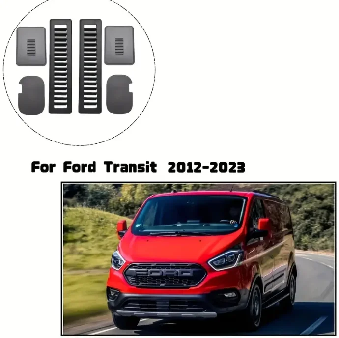 6PCS For Black Transit Custom Van C Pillar Rear Light Access Covers Camper Conversion Car Interior Replacement Car Accessories