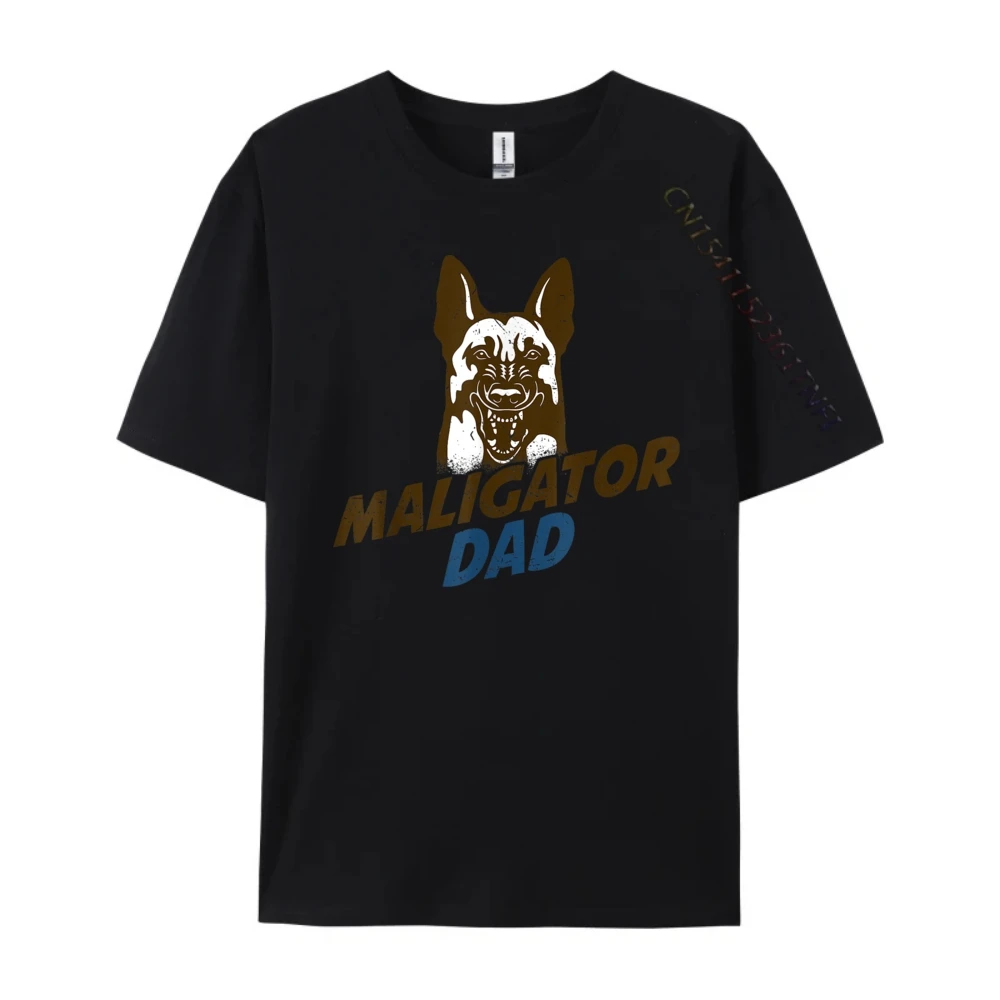 Funny Belgian Malinois Maligator Dad K 9 Police Dog Lover Graphic T Shirts 100% Cotton Funny Gifts