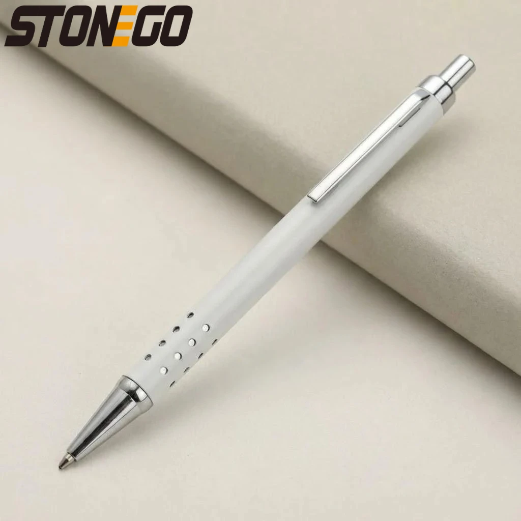 

Metal Housing Ballpoint Pen Medium Black Ink Smooth Writing Retractable Office Writing Tool
