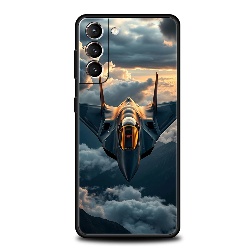 Крутой чехол для телефона с самолетом для Samsung Galaxy S25 Edge S24 S23 S22 Ultra S20 S21 FE 5G S10 S9 Plus S10E Soft Cover