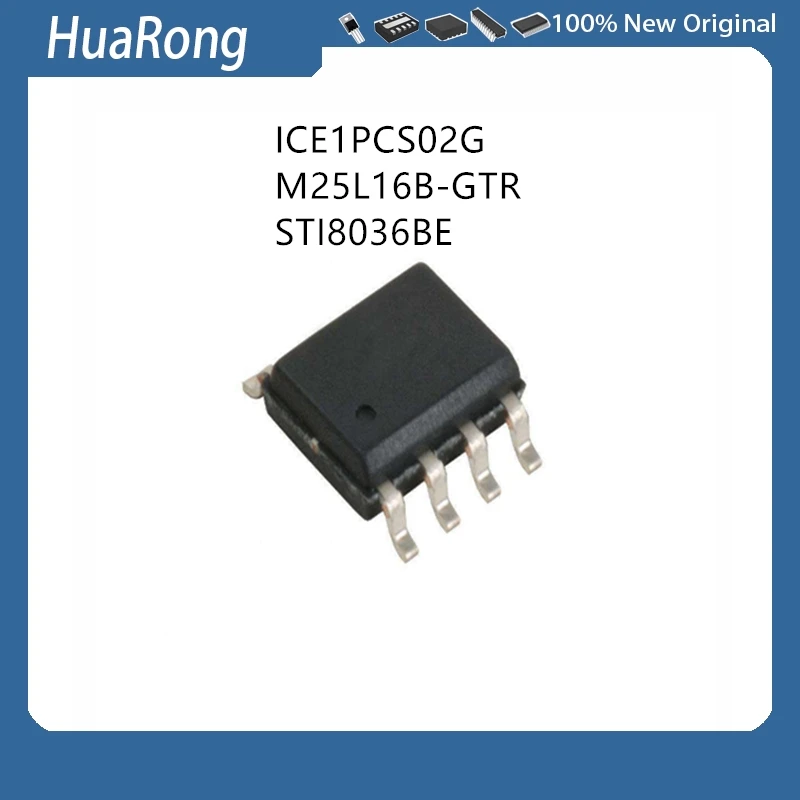 10Pcs/Lot ICE1PCS02G 1PCS02  M25L16B-GTR  FM25L16-G 25L16 STI8036BE STI8036 8036 SOP8