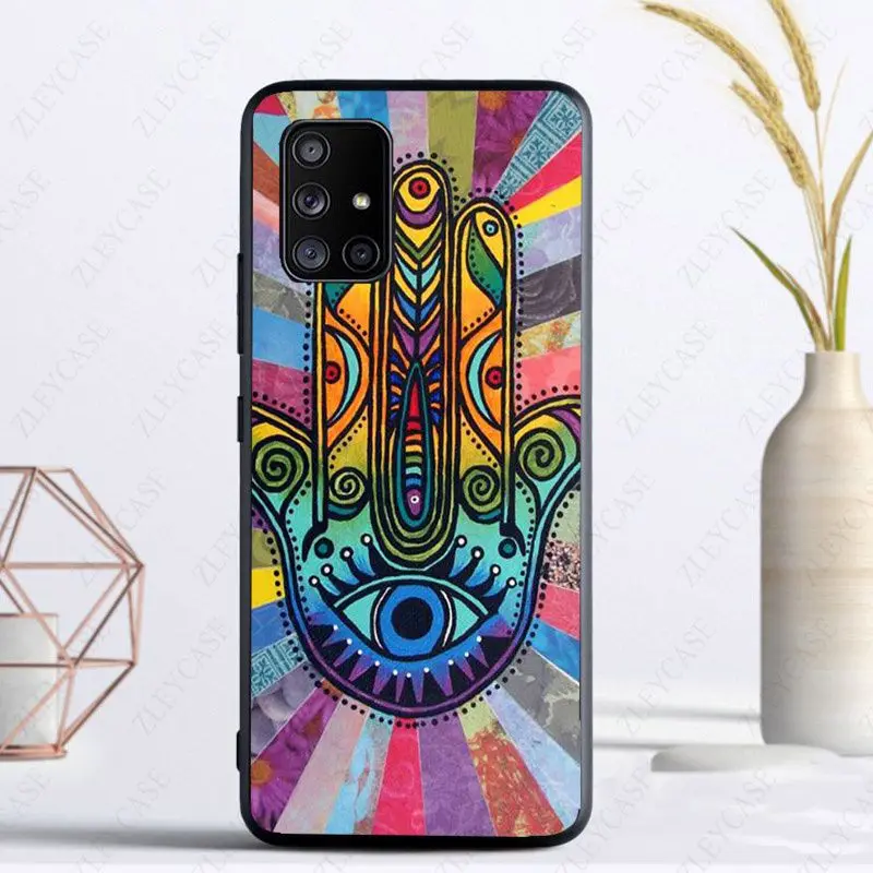 Hamsa Hand Amulet Psychedelic Phone Cover For samsung Galaxy A14 A53 A13 A12 A30S A40 A22 A23 A32 A34 A50 A51 A52S A71 A73 case