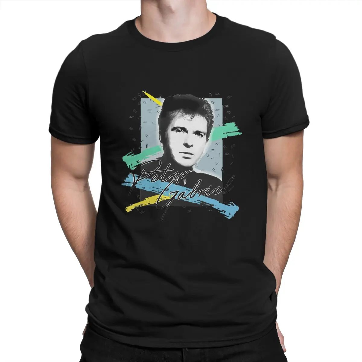 Men Peter Gabriel T Shirts Genesis Cotton Clothing Hipster Short Sleeve Crew Neck Tee Shirt 6XL T-Shirts