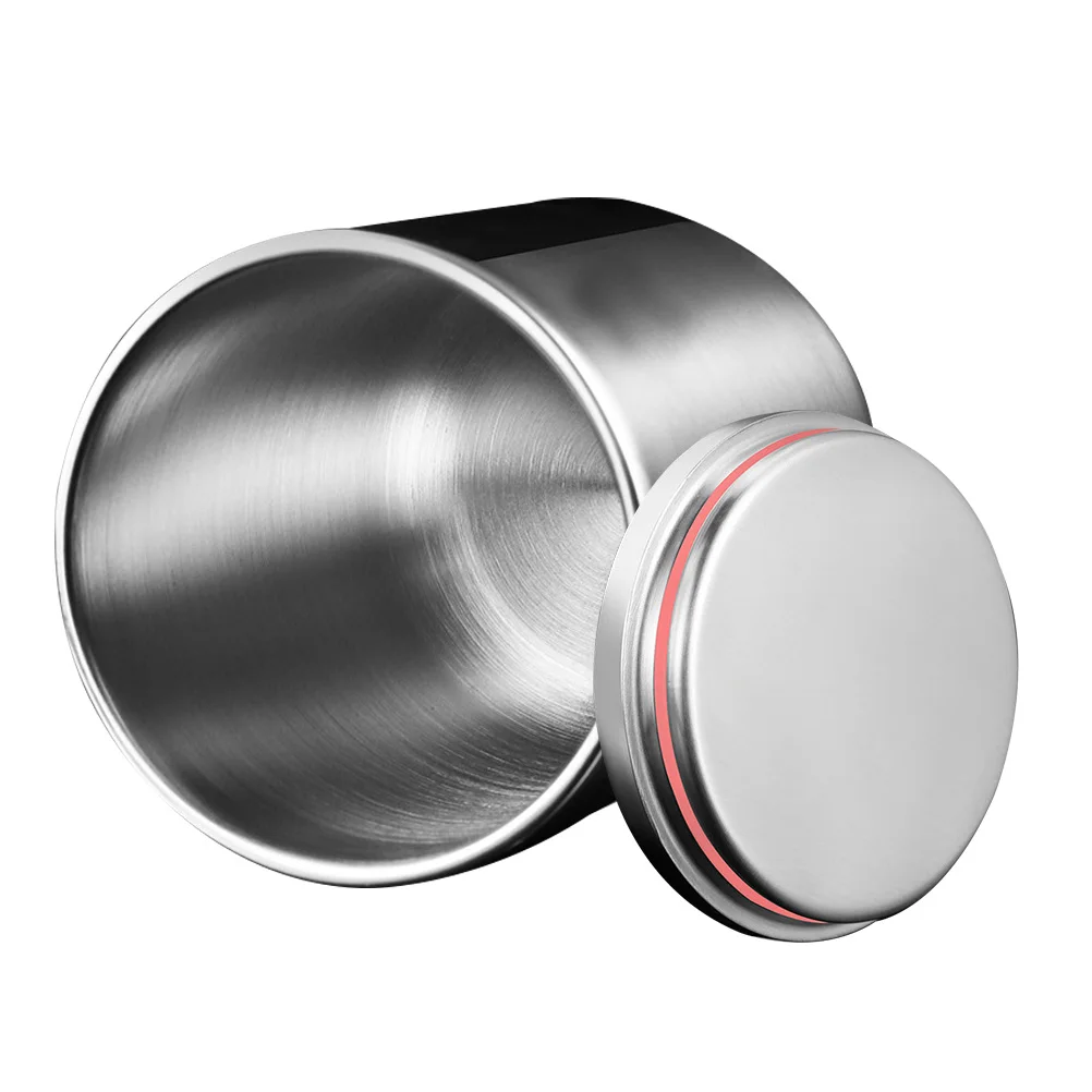 

Double layer 304 Stainless Steel Grain Storage Jar Sealed Cover for Kitchen Cereal Container Food Canister Boxes