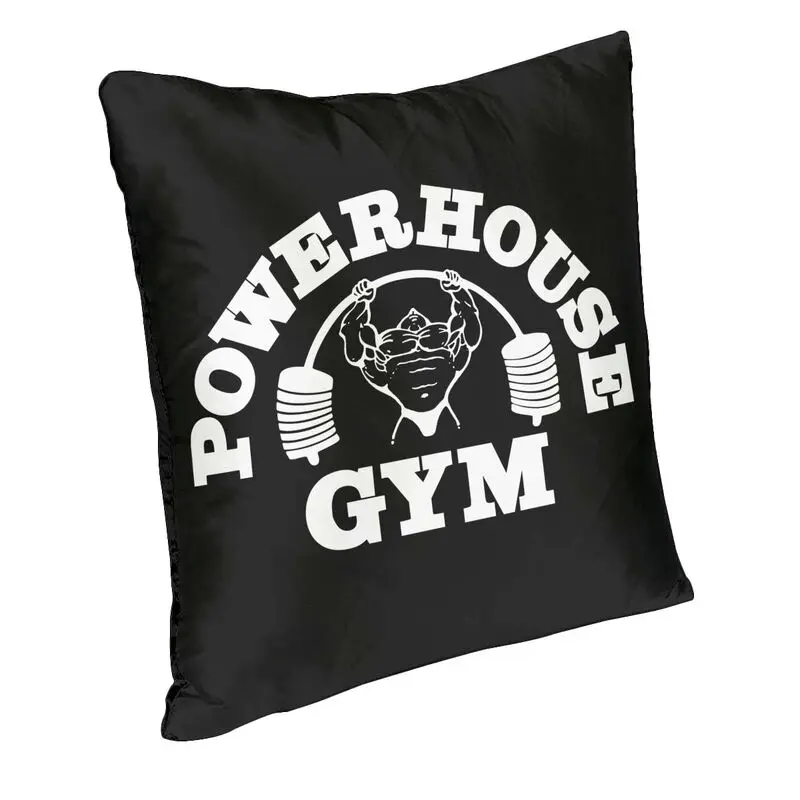 Powerhouse Gym Logo Cushion Cover 45x45cm Home Decorative Printing Bodybuilding Fitness Throw Pillow for Car Double Side