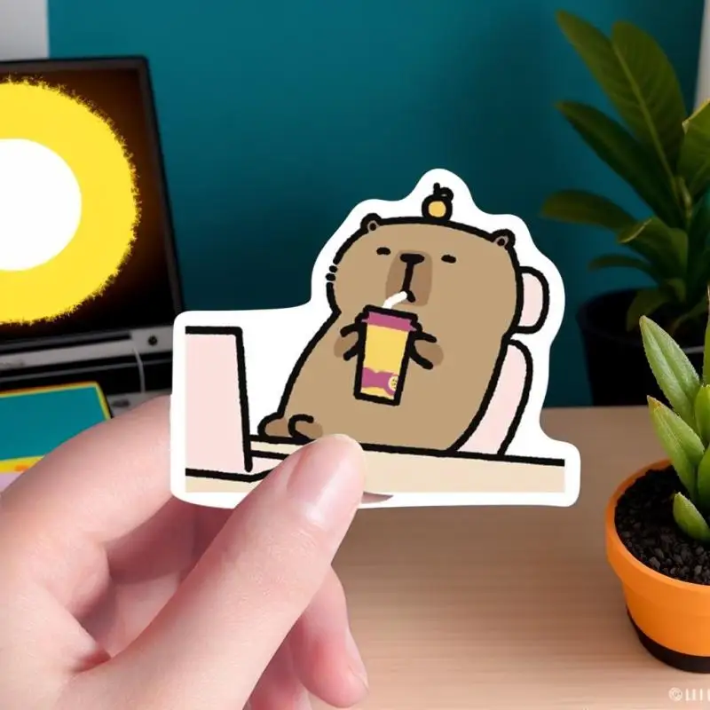 50/100pcs/set Waterproof Stickers For Journal Laptop Phone Luggage Bottle Cartoon Capybara Sticker Fun DIY Kid Toy Gift Decal