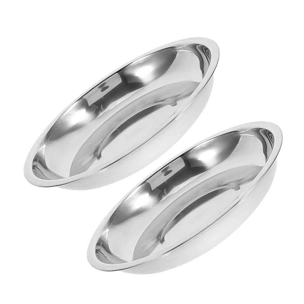 

2Pcs Stainless Steel Pet Bowl Durable Design for Cats Dogs Small Breed Feeding Water Bowls Easy Travel Use