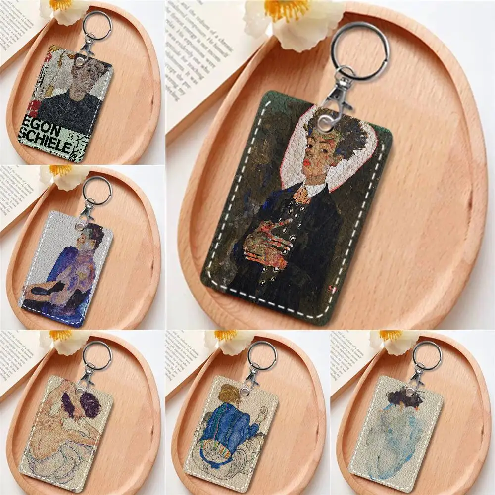 

Картхолдер Egon Schiele Body Color Delineation Sketch Figure из мягкой кожи, подходит для кредитных и проездных карт