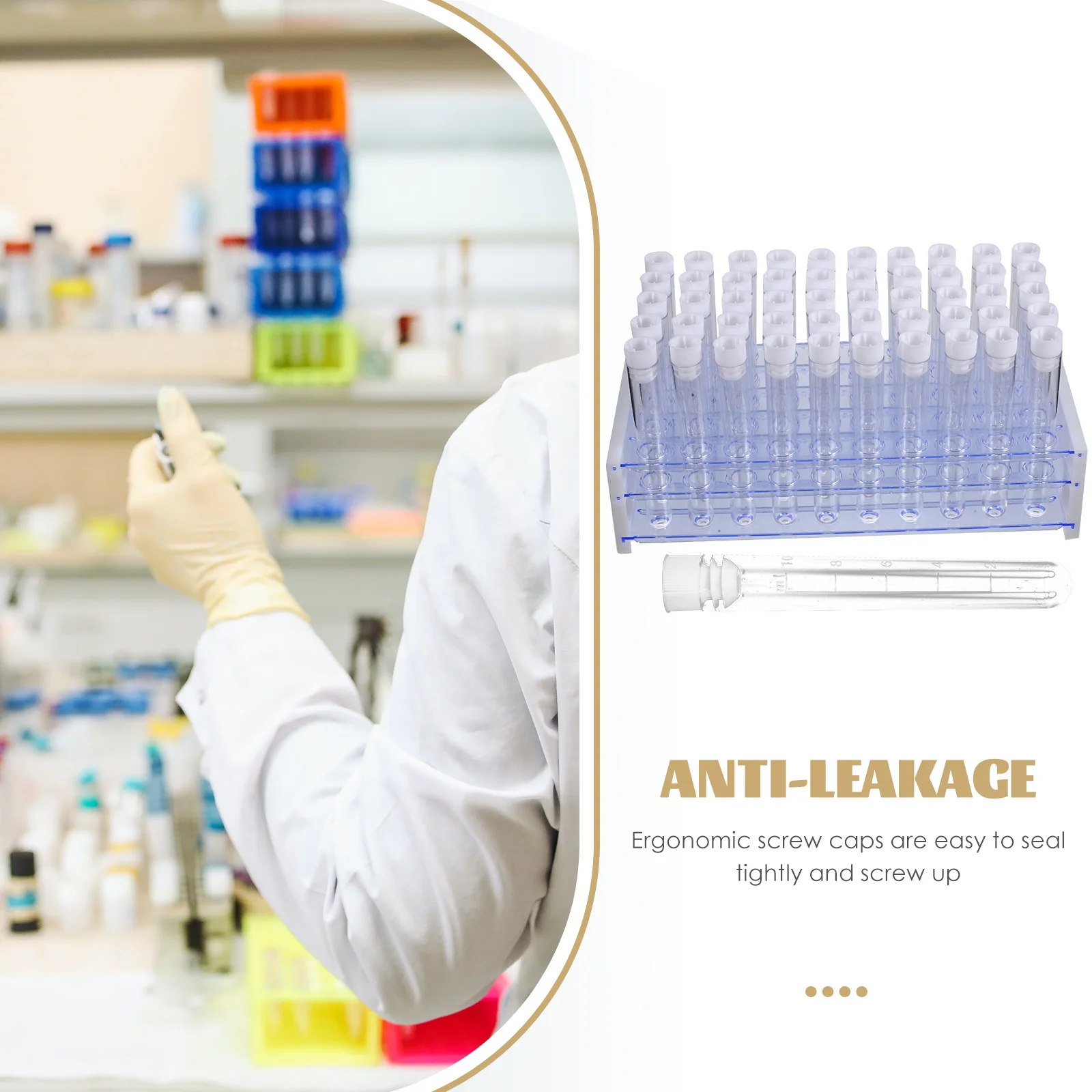 

Plastic Test Tubes with Lids Lab Tubestest Decorations Laboratory Transparent Clear