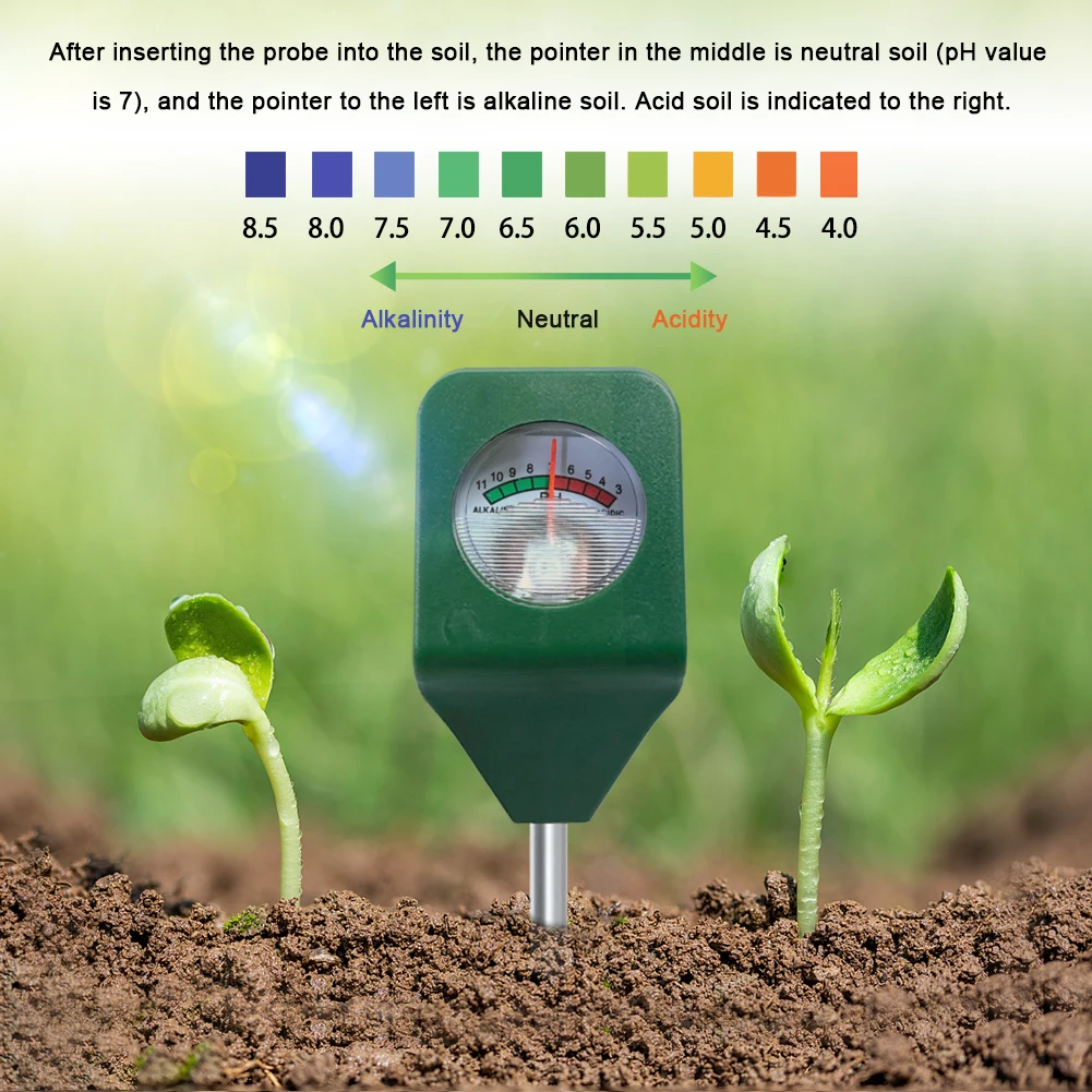 Yieryi Single Needle Soil PH Meter Mini Moisture Sensor Detectorfor Gardening Plants Farming Water Analyzer Test Tool