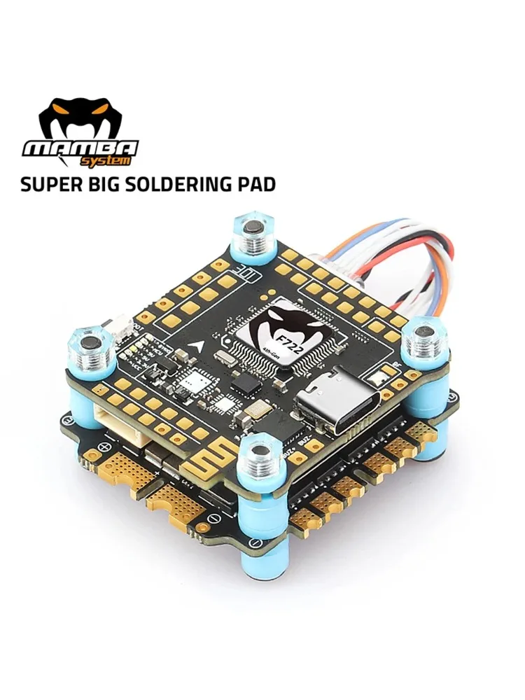 DIATONE MAMBA MK4 F722 Flugcontroller ICM42688P mit BLHeli_32 F55 / F65_128K 4-in-1 ESC Dshot 300/600/1200 für FPV-Renndrohnen