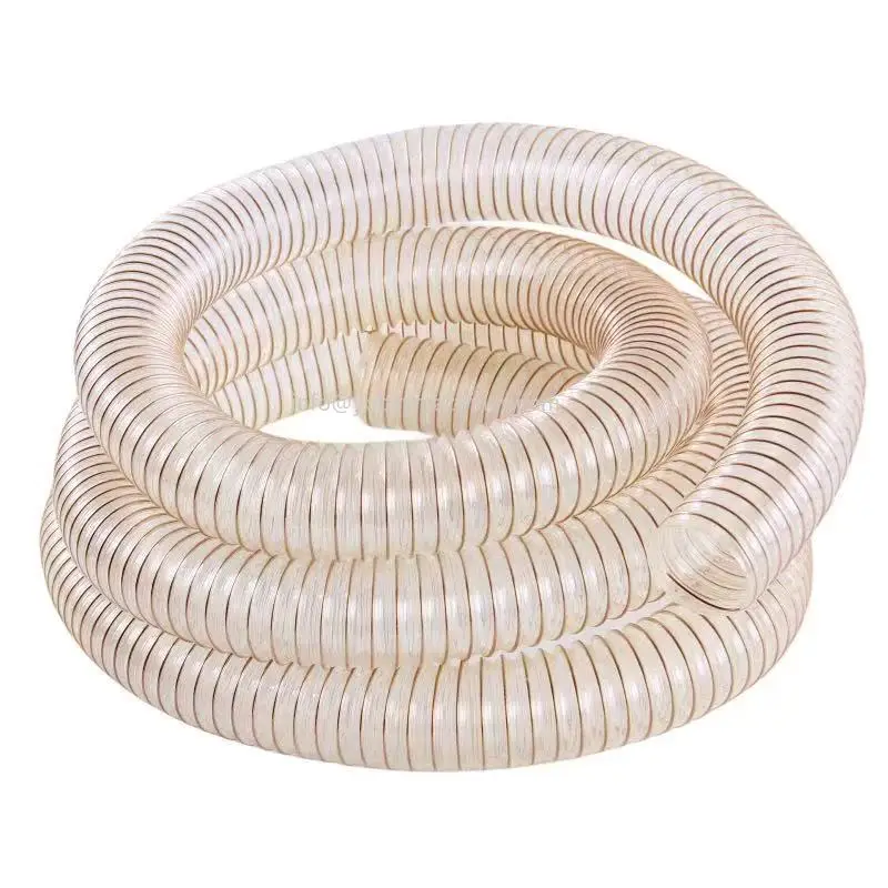 4" Flexible Dust Collection Hose, Heavy Duty PVC Dust Debris and Fume Collection Hose for Dust Collection Systems, Clear Color