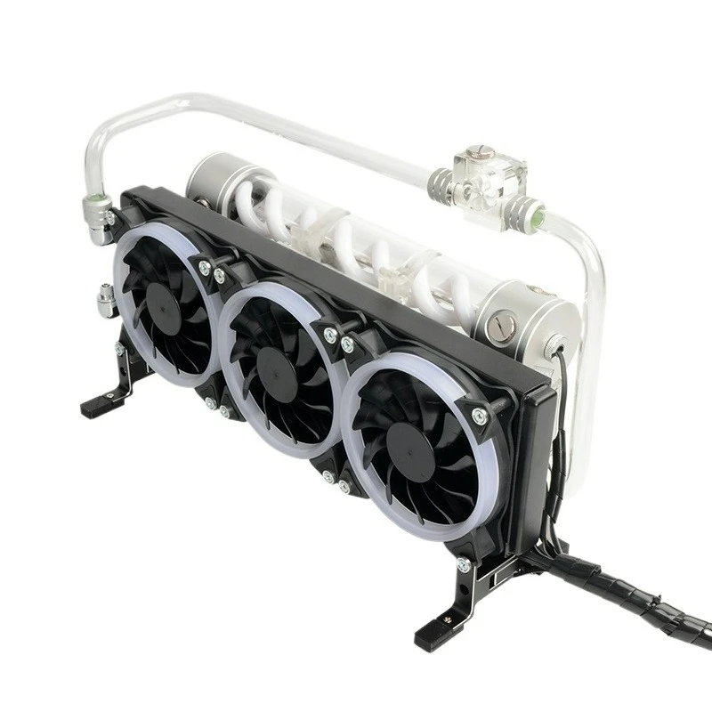 Laptop water cooling hard pipe set water pump flow 800L remote control color change 3