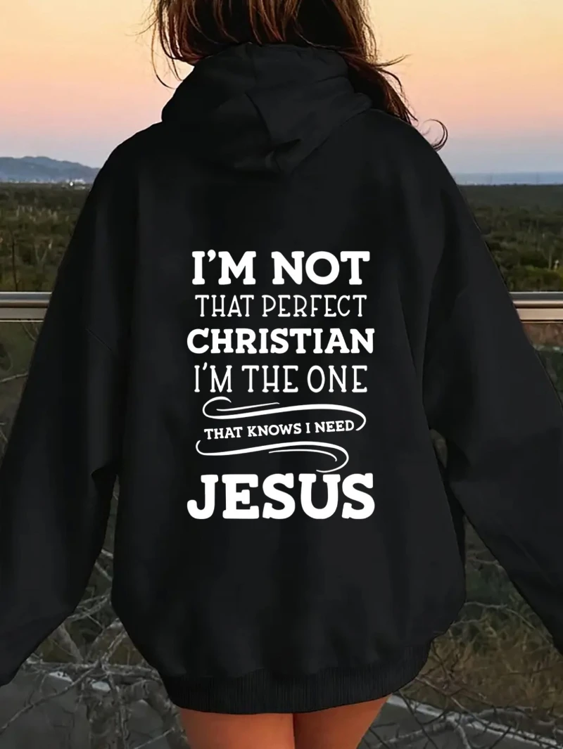 

2025 Autumn and Winter Women's Inspirational Hoodie _'m One Need High-end Luxury Is for Both Men and Women Top Y2k
