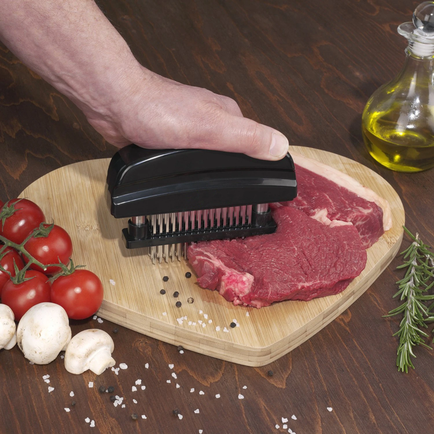 1pc 48 Blades Needle Meat Tenderizer Stainless Steel  Meat Beef Steak Mallet Meat Tenderizer Hammer Pounder Cooking Tools