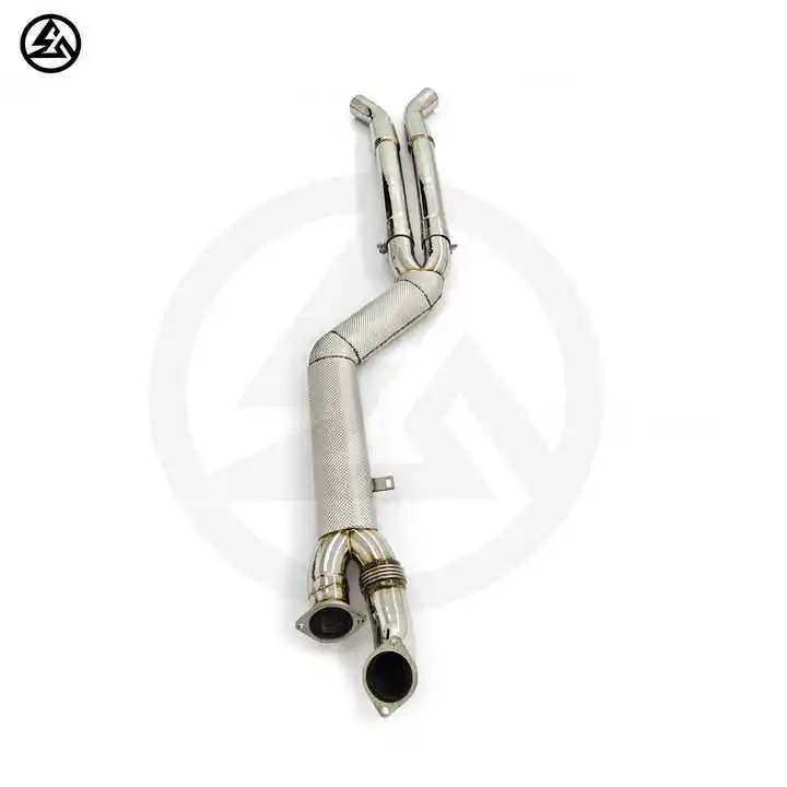Suitable for B MW G80 M3 G82 M4 high performance stainless steel middle section with resonator single middle tube exhaust pipe