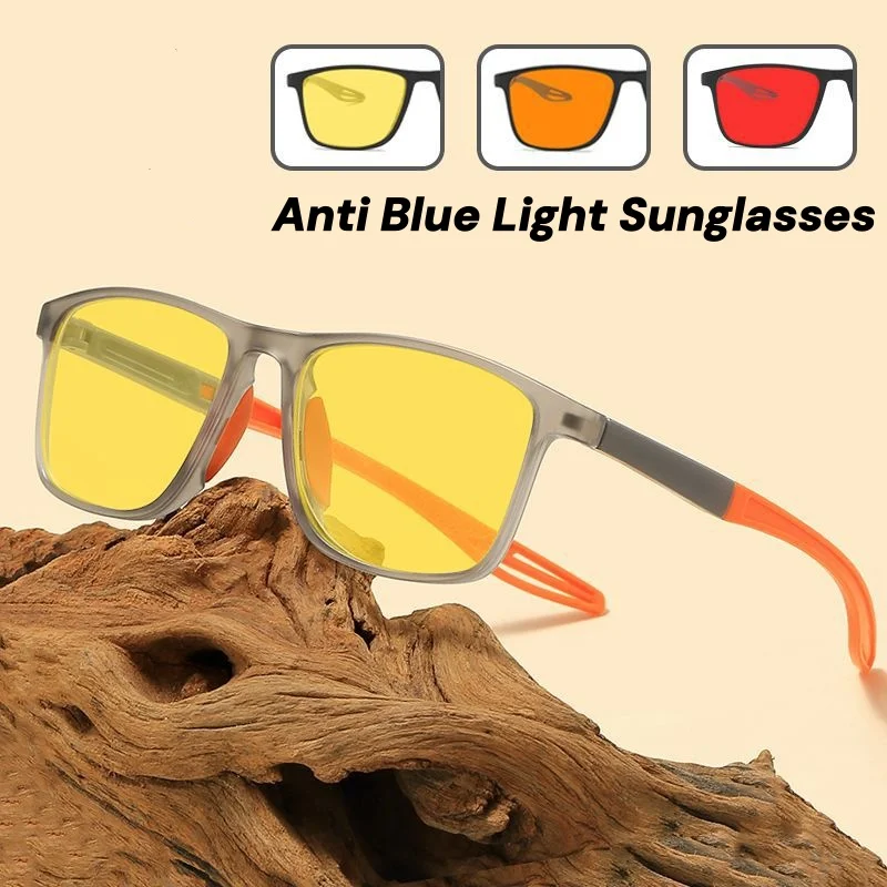 

Ultra Light Sports Night Vision Anti Blue Light Sunglasses for Women Men Gaming Specific Mobile Phones Computers Eye Protection