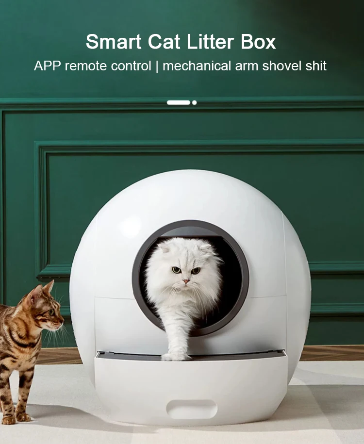 Zelfreinigende Smart Pet Geautomatiseerde Robot Cat Box voor Katten Auto Elektrisch Kattentoilet APP