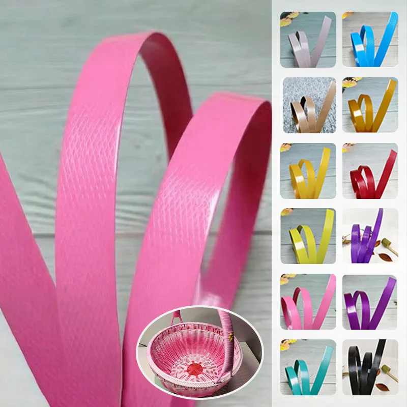 16mm 500g PET Plastic Weaving Strips for Basket Making DIY Handmade Craft Strapping Band Colorful Packing Tape