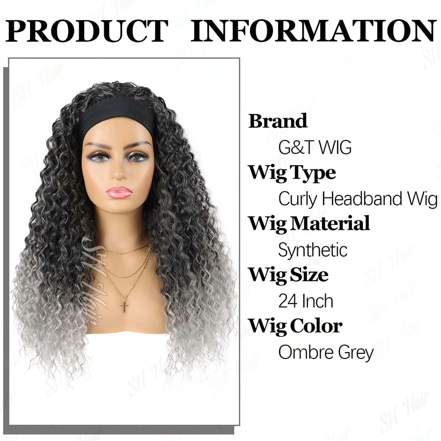 شعر مستعار صناعي رمادي اللون للنساء ذوات البشرة السمراء، موجة عميقة، 24 بوصة، شعر مستعار مجعد عميق للاستخدام اليومي للحفلات، شعر مستعار متعدد الألوان