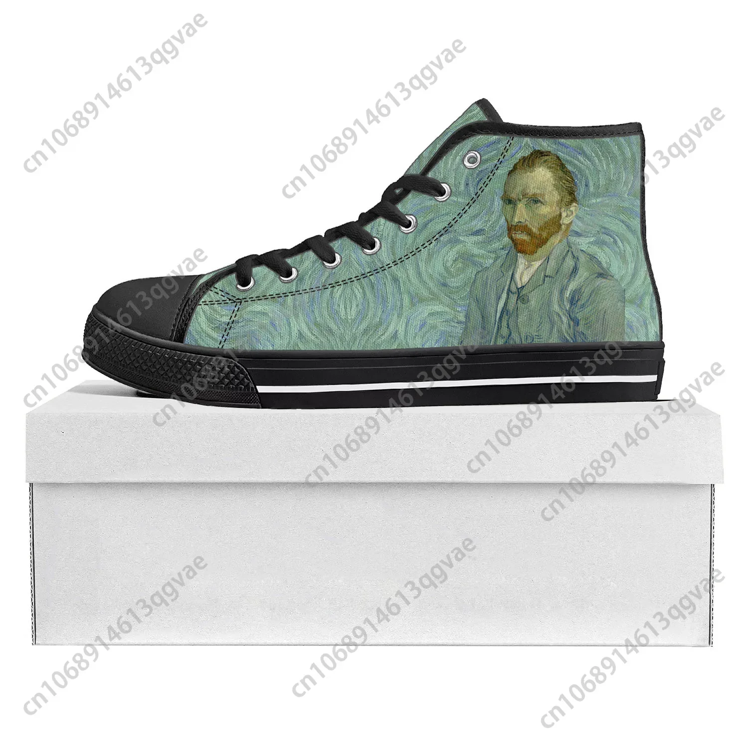 

Van Gogh Oil Painting Self Portrait High Top High Quality Sneakers Mens Womens Teenager Canvas Sneaker Couple Shoes Custom Shoe