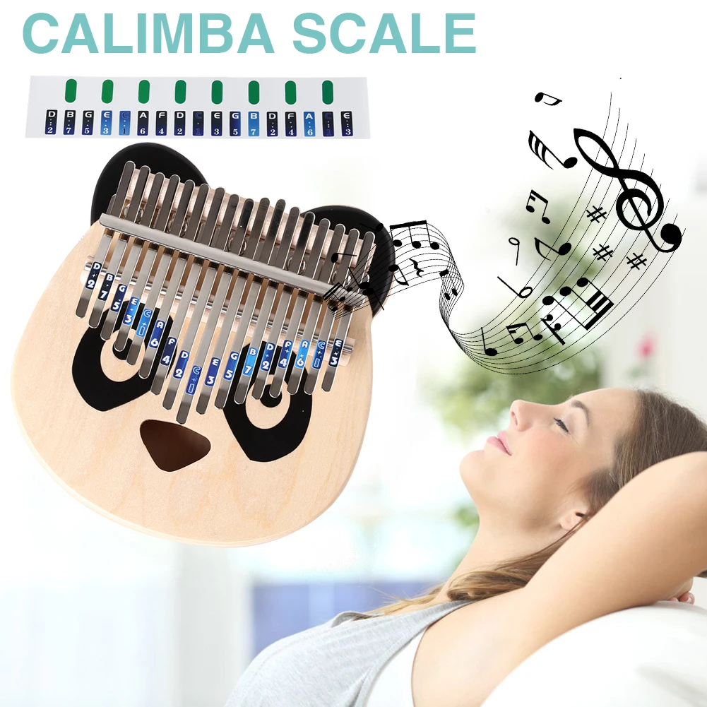 2x Kalimba Scale Sticker Thumb Piano Key Note Stickers Percussion Musical Parts Learner Musical Instrument Kit