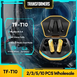 TRANSFORMERS TF-T10 3/5/10 PCS auricolari Bluetooth all'ingrosso cuffie a bassa latenza Gamer Music auricolari Wireless Bumblebee Choice