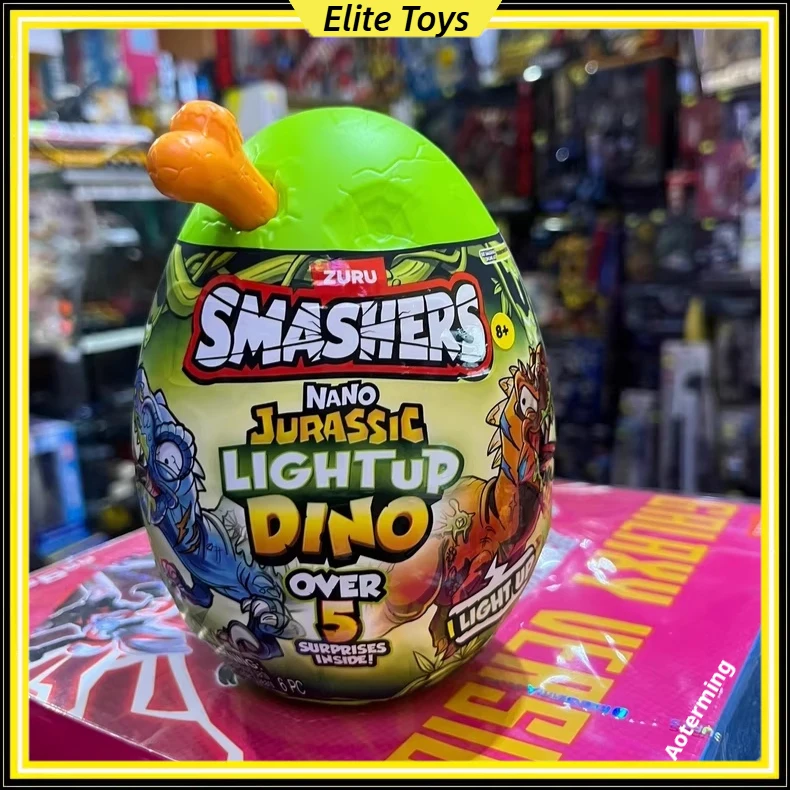 

Zuru Smashers Nano Jurassic Light Up Dino Egg Blind Box Glowing Archaeological Over 5 Surprises Dinosaur Toy Collections Gidts