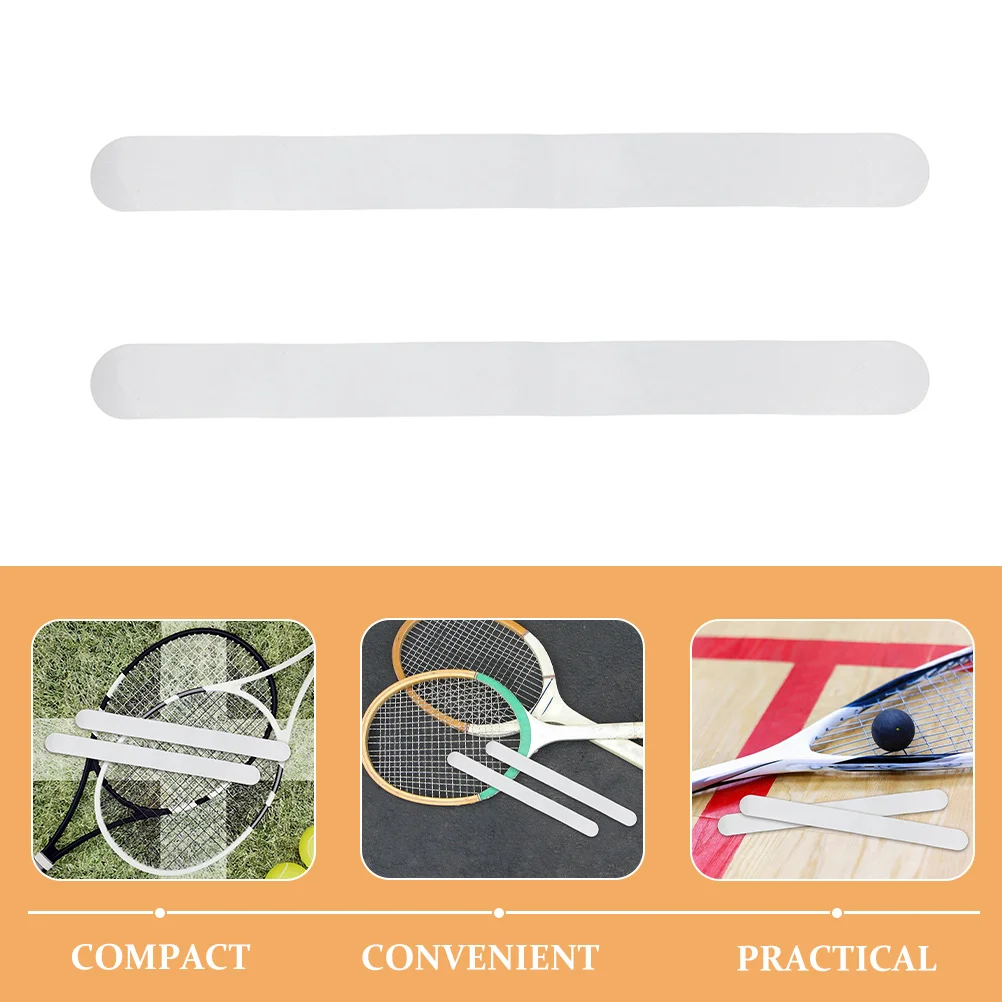 

2pcs Tennis Racket Frame Protection Tape 37cm Transparent TPU Dampeners Sports Grip Enhancer Lightweight Durability